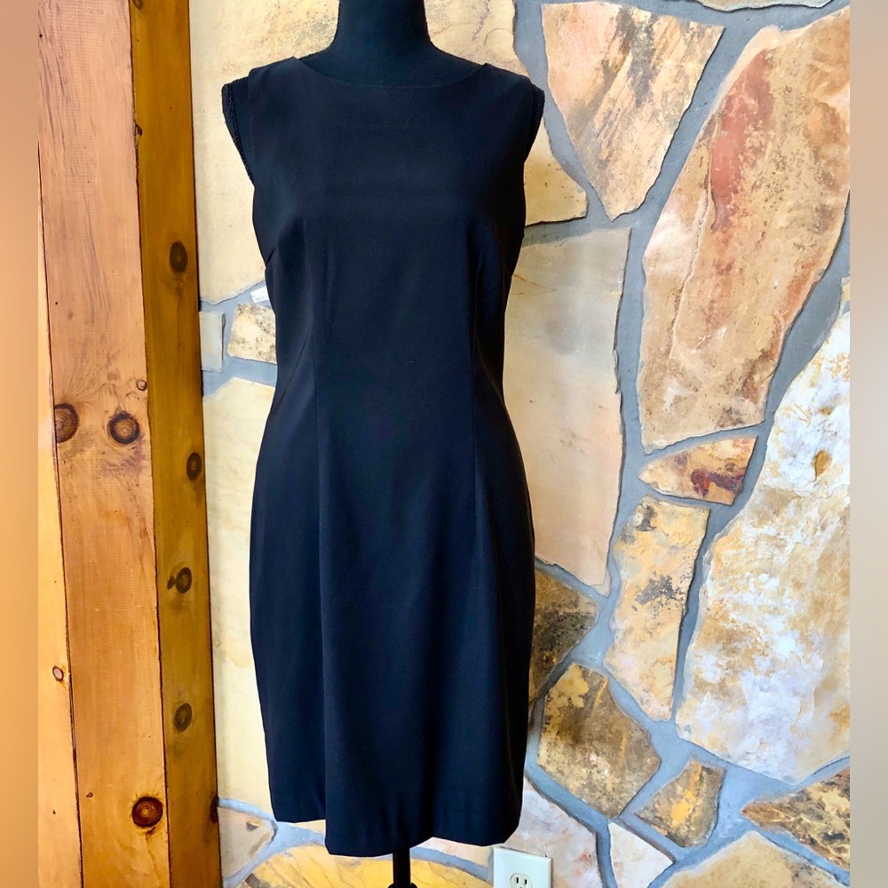 AB Studio Vintage Sleeveless Black Sheath Dress (8)